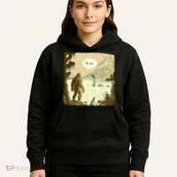 Funny Bigfoot Sasquatch Loch Ness Monster Introvert Bruh Hoodie thumb 5