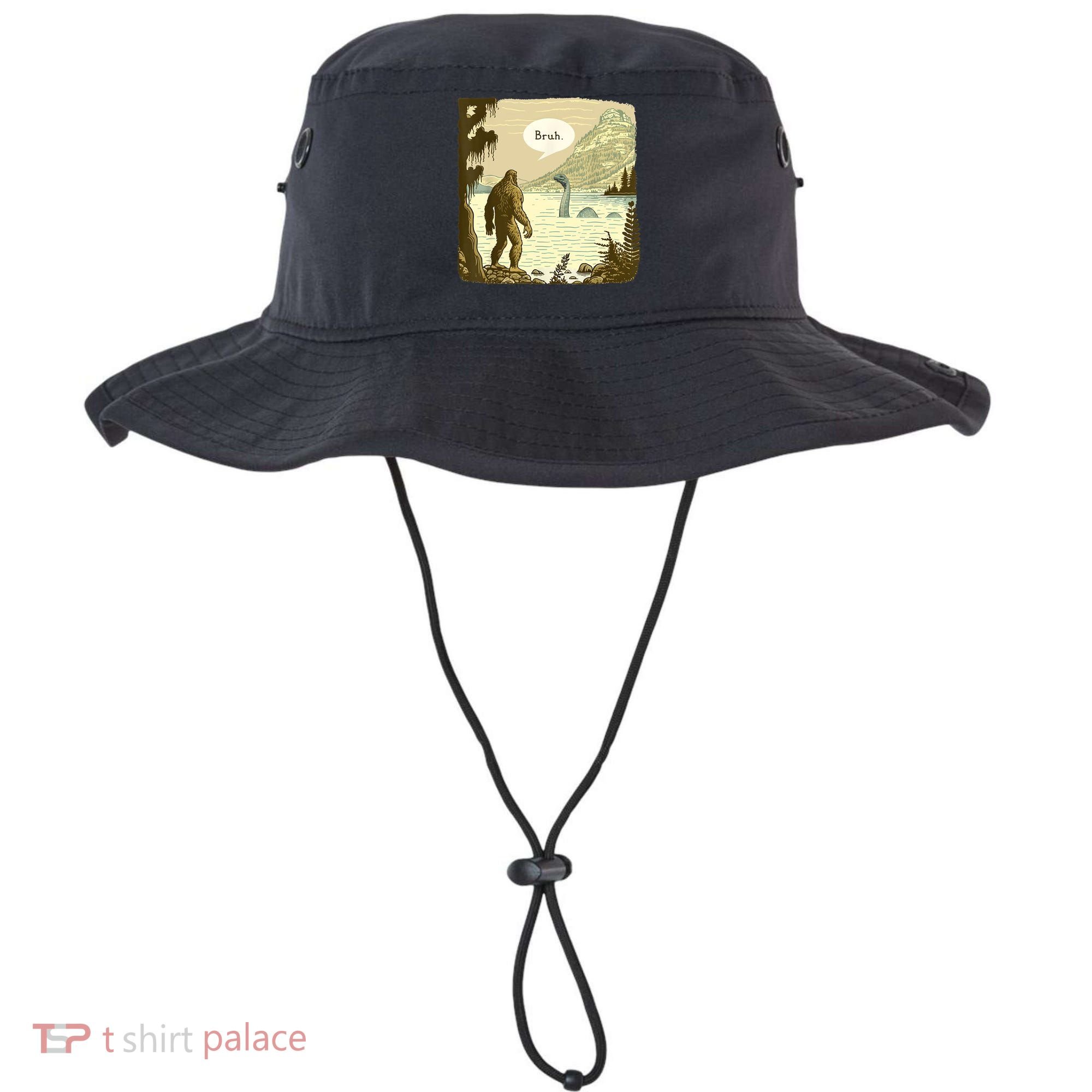Funny Bigfoot Sasquatch Loch Ness Monster Introvert Bruh Bucket Hat