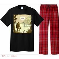 Funny Bigfoot Sasquatch Loch Ness Monster Introvert Bruh Pajama Set thumb 0