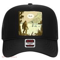 Funny Bigfoot Sasquatch Loch Ness Monster Introvert Bruh Hat thumb 0