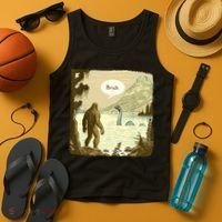 Funny Bigfoot Sasquatch Loch Ness Monster Introvert Bruh Tank Top thumb 4