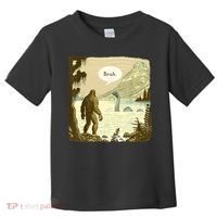 Funny Bigfoot Sasquatch Loch Ness Monster Introvert Bruh Toddler T-Shirt thumb 0