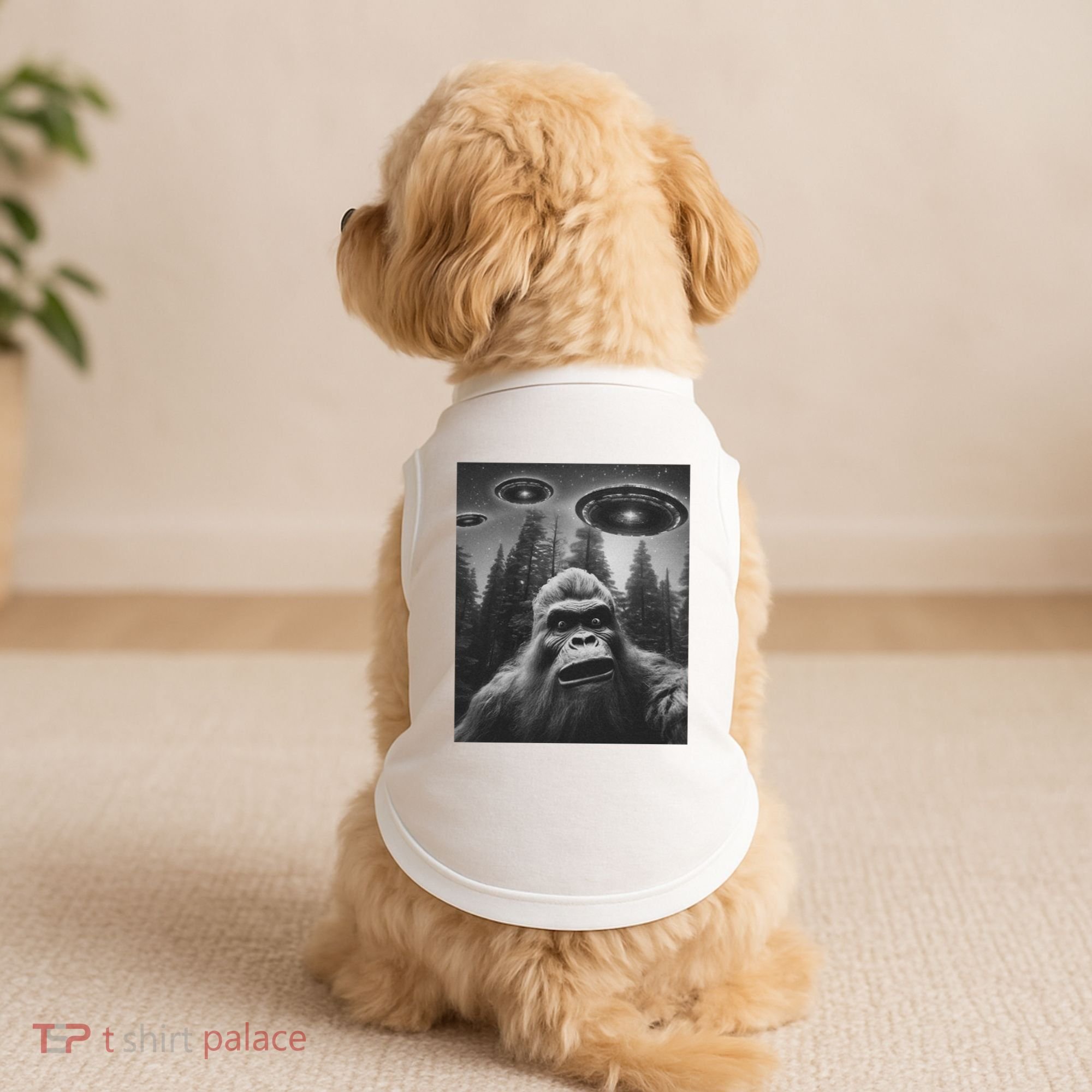 Funny Bigfoot Sasquatch Alien Ufo Doggie Tank