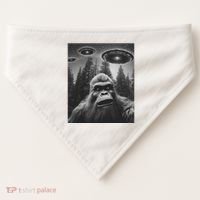 Funny Bigfoot Sasquatch Alien Ufo USA-Made Doggie Bandana thumb 0