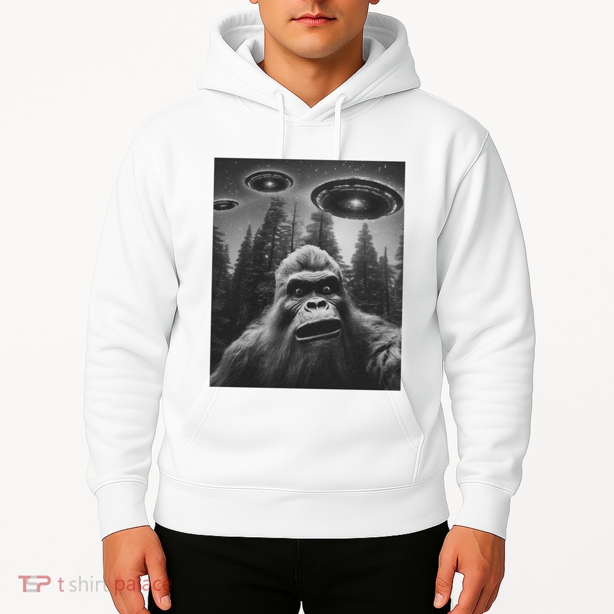 Funny Bigfoot Sasquatch Alien Ufo Hoodie