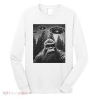 Funny Bigfoot Sasquatch Alien Ufo Long Sleeve Shirt thumb 0