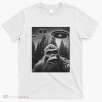 Funny Bigfoot Sasquatch Alien Ufo T-Shirt thumb 0