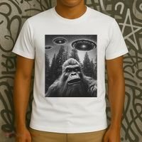 Funny Bigfoot Sasquatch Alien Ufo T-Shirt thumb 3
