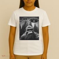 Funny Bigfoot Sasquatch Alien Ufo T-Shirt thumb 4