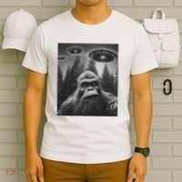 Funny Bigfoot Sasquatch Alien Ufo T-Shirt thumb 6