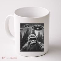 Funny Bigfoot Sasquatch Alien Ufo Coffee Mug thumb 0