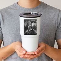 Funny Bigfoot Sasquatch Alien Ufo Tumbler thumb 2