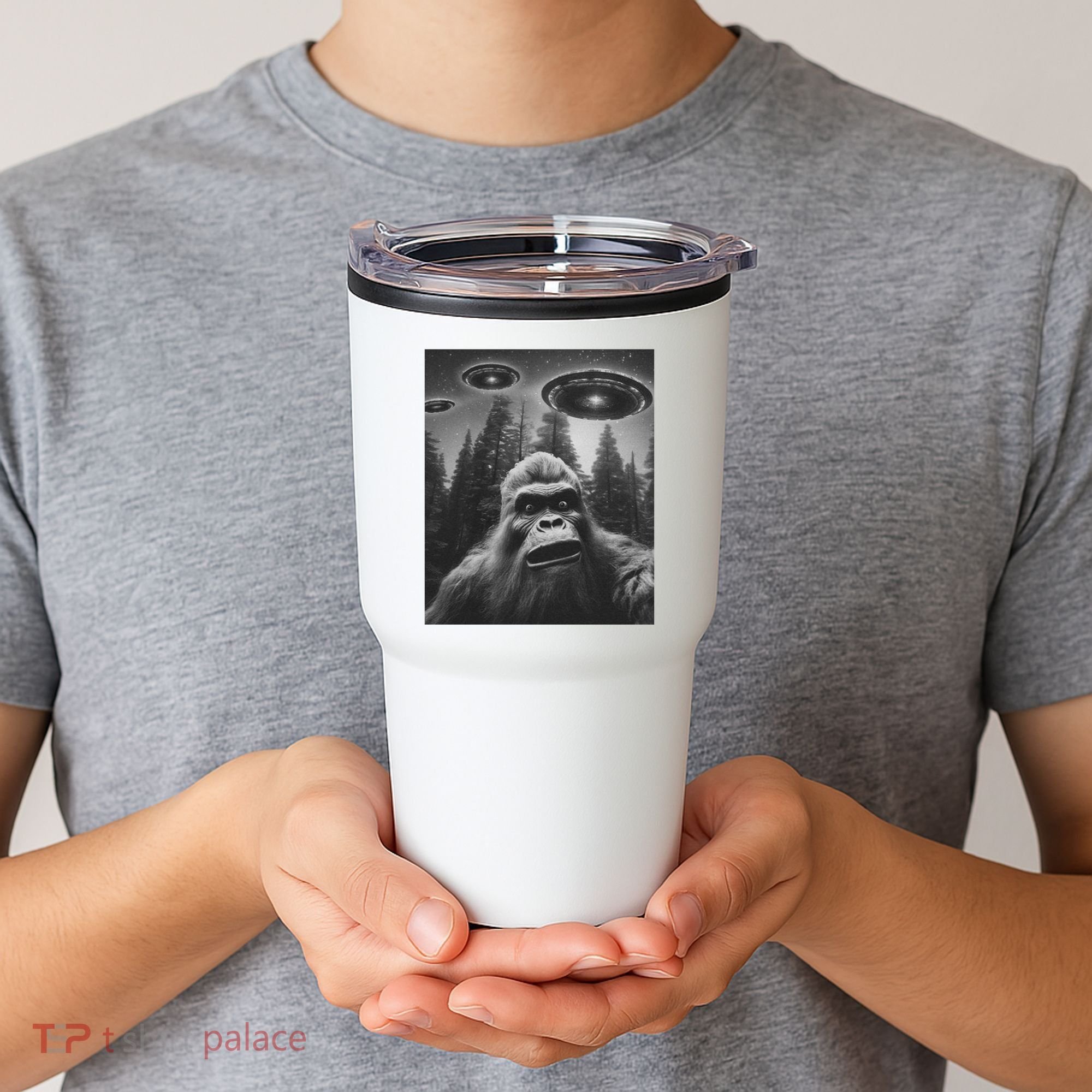 Funny Bigfoot Sasquatch Alien Ufo Tumbler