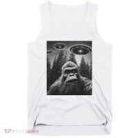 Funny Bigfoot Sasquatch Alien Ufo Tank Top thumb 0