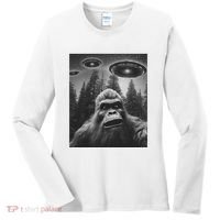 Funny Bigfoot Sasquatch Alien Ufo Women's Long Sleeve Shirt thumb 0