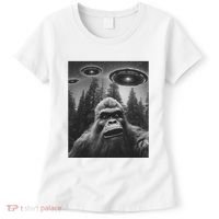 Funny Bigfoot Sasquatch Alien Ufo Women's T-Shirt thumb 0