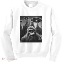 Funny Bigfoot Sasquatch Alien Ufo Kids Sweatshirt thumb 0