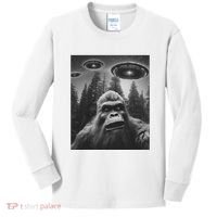 Funny Bigfoot Sasquatch Alien Ufo Kids Long Sleeve Shirt thumb 0