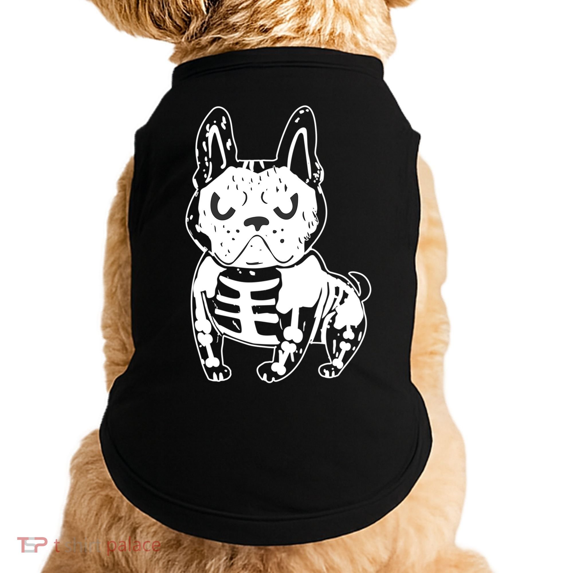 French Bulldog Skeleton Ghost Halloween Costume Gift Doggie Tank