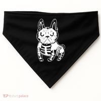 French Bulldog Skeleton Ghost Halloween Costume Gift USA-Made Doggie Bandana thumb 0