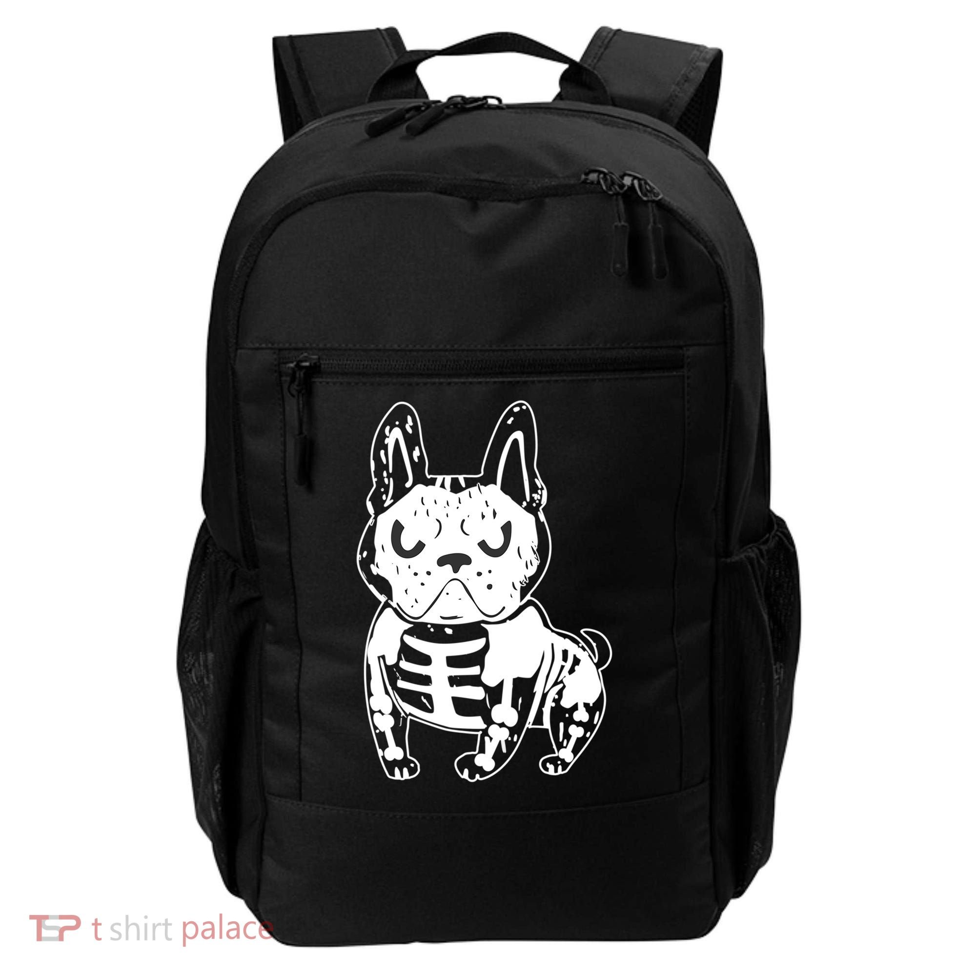 French Bulldog Skeleton Ghost Halloween Costume Gift Backpack