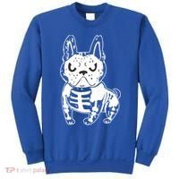French Bulldog Skeleton Ghost Halloween Costume Gift Sweatshirt thumb 0