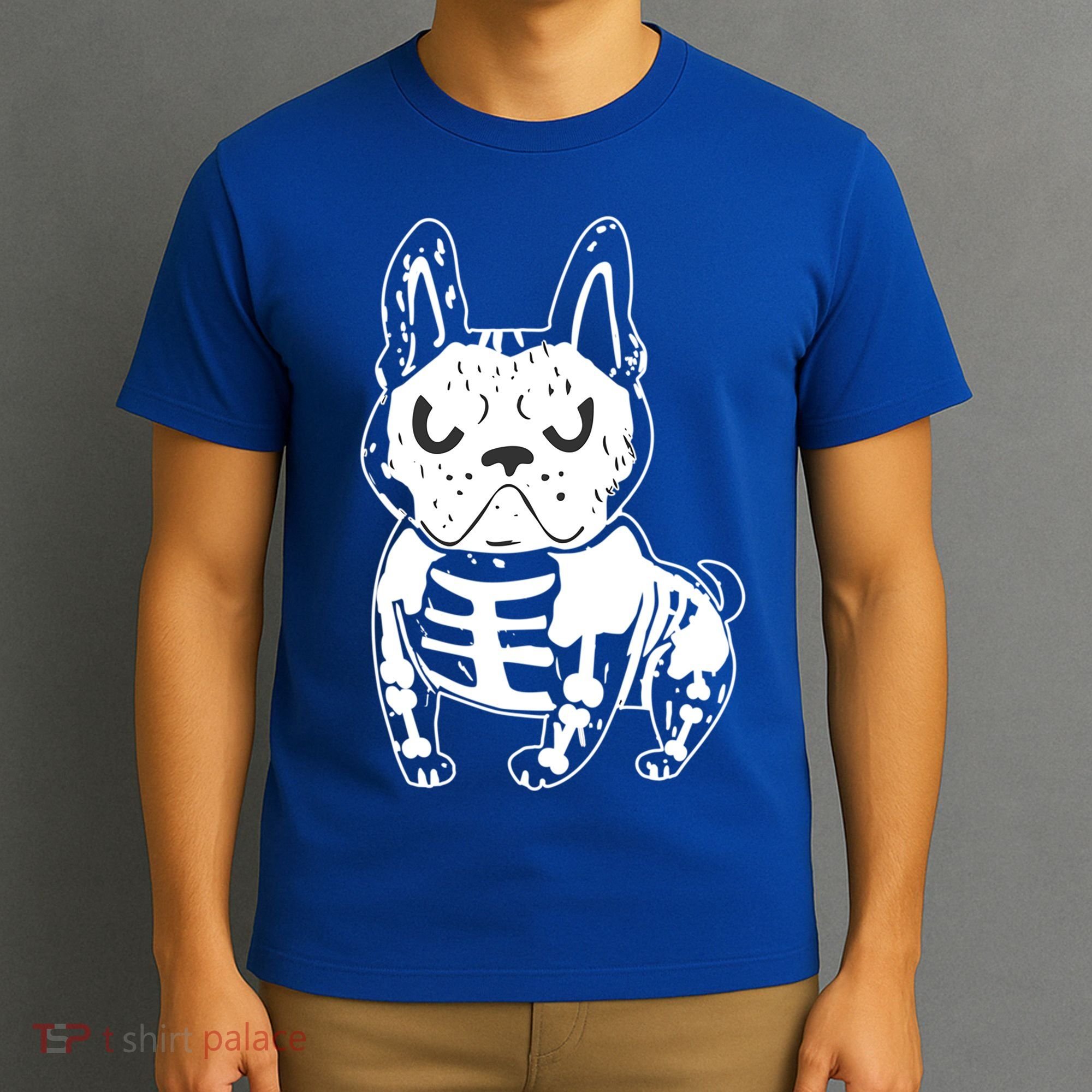 French Bulldog Skeleton Ghost Halloween Costume Gift T-Shirt