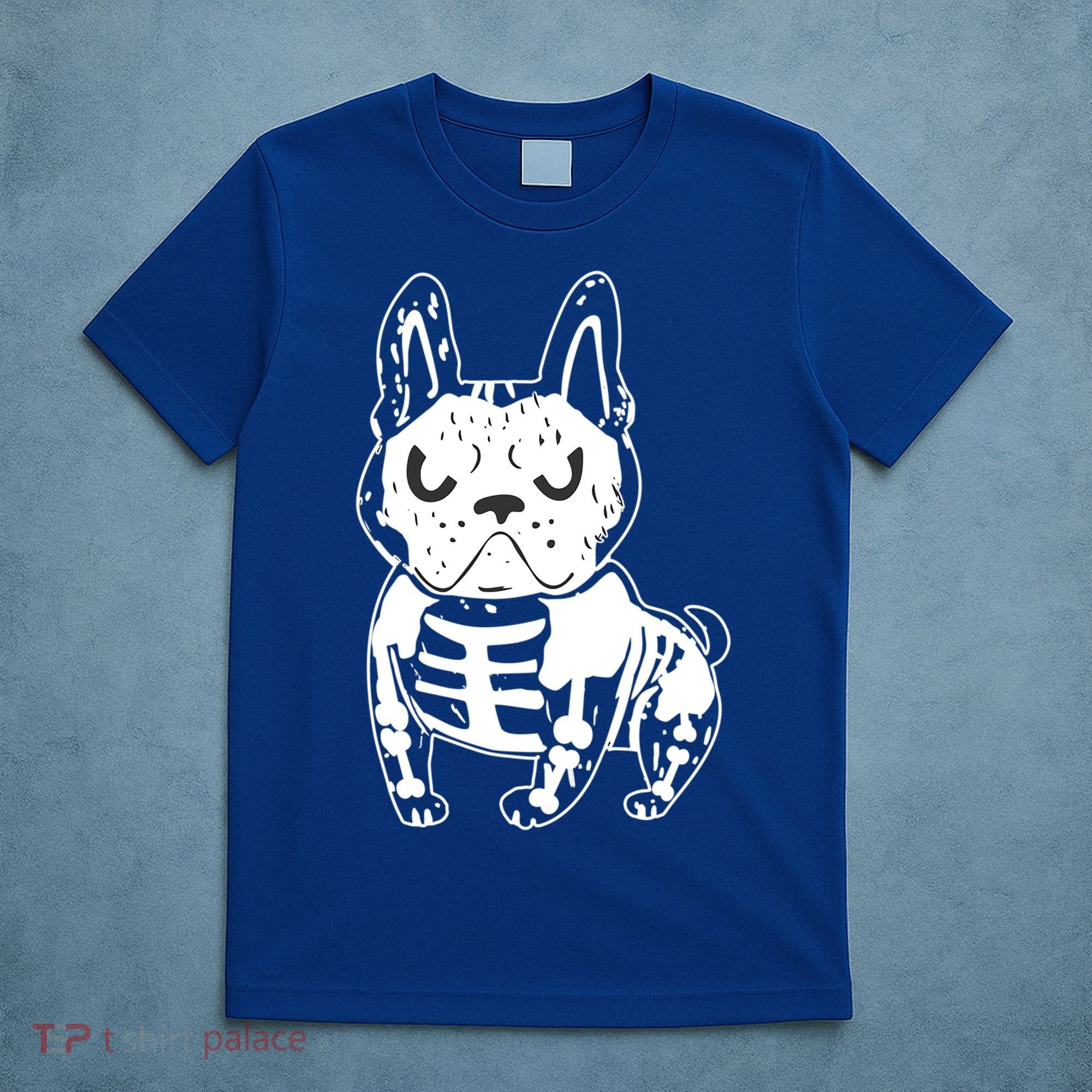 French Bulldog Skeleton Ghost Halloween Costume Gift T-Shirt