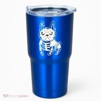 French Bulldog Skeleton Ghost Halloween Costume Gift Tumbler thumb 0