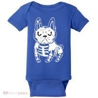 French Bulldog Skeleton Ghost Halloween Costume Gift Baby Bodysuit thumb 0