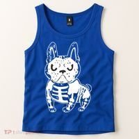 French Bulldog Skeleton Ghost Halloween Costume Gift Tank Top thumb 2