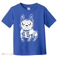 French Bulldog Skeleton Ghost Halloween Costume Gift Toddler T-Shirt thumb 0