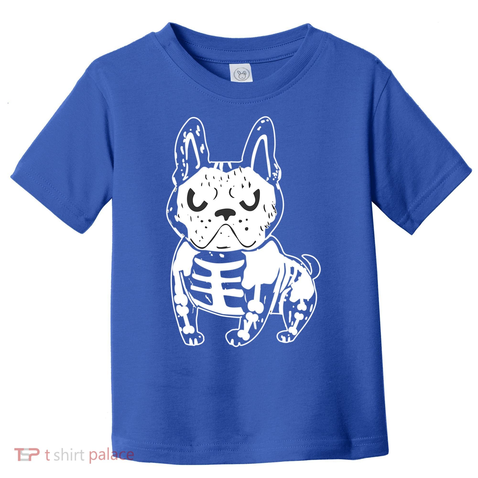 French Bulldog Skeleton Ghost Halloween Costume Gift Toddler T-Shirt