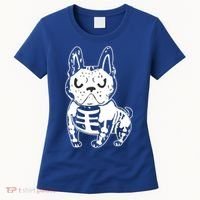 French Bulldog Skeleton Ghost Halloween Costume Gift Women's T-Shirt thumb 0