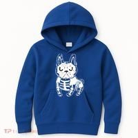 French Bulldog Skeleton Ghost Halloween Costume Gift Kids Hoodie thumb 0
