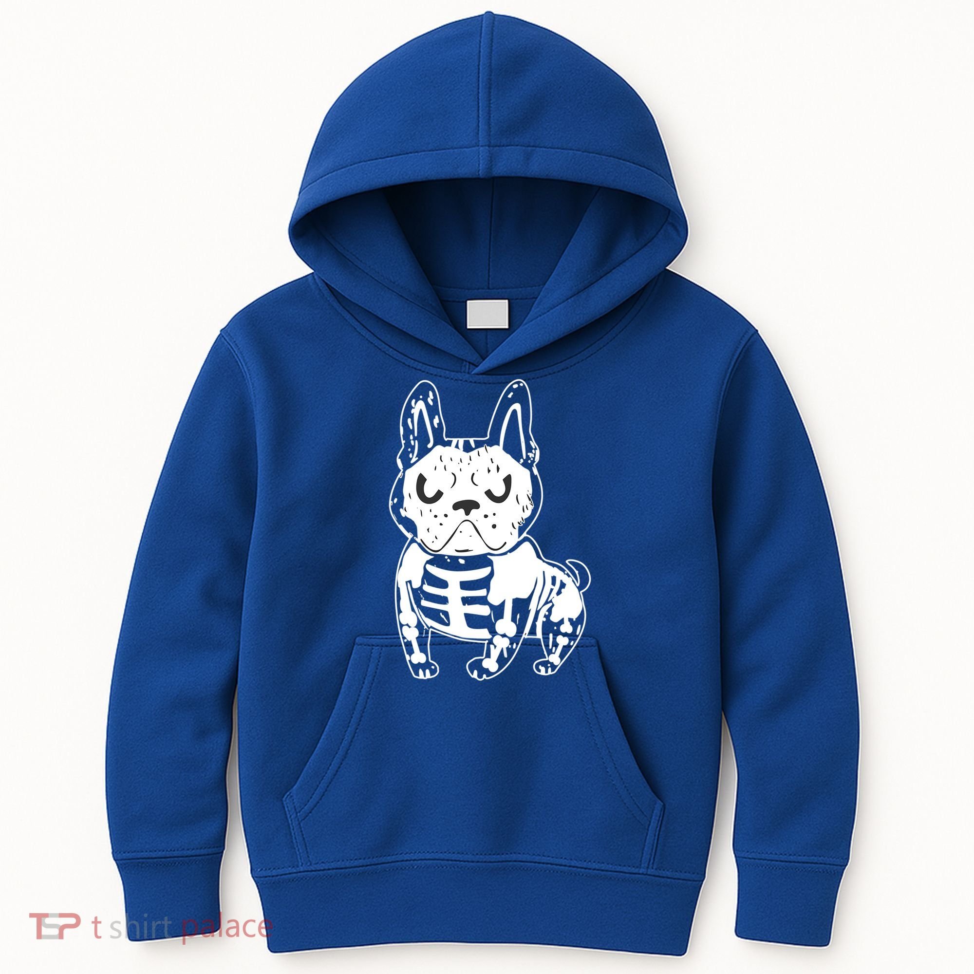 French Bulldog Skeleton Ghost Halloween Costume Gift Kids Hoodie
