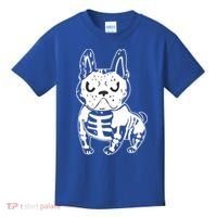 French Bulldog Skeleton Ghost Halloween Costume Gift Kids T-Shirt thumb 0