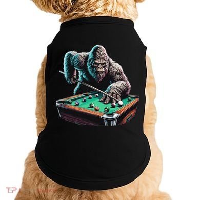 Funny Bigfoot Sasquatch Billiards Pool Player Doggie Tank