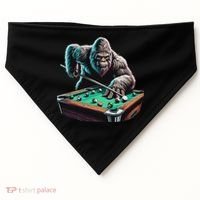 Funny Bigfoot Sasquatch Billiards Pool Player USA-Made Doggie Bandana thumb 0