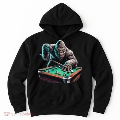 Funny Bigfoot Sasquatch Billiards Pool Player Hoodie