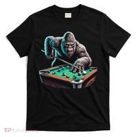 Funny Bigfoot Sasquatch Billiards Pool Player T-Shirt thumb 0
