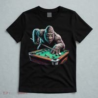Funny Bigfoot Sasquatch Billiards Pool Player T-Shirt thumb 5