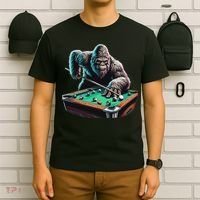 Funny Bigfoot Sasquatch Billiards Pool Player T-Shirt thumb 6