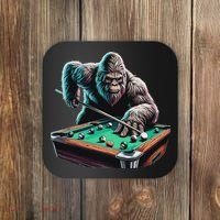 Funny Bigfoot Sasquatch Billiards Pool Player Coaster thumb 0
