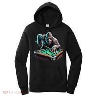 Funny Bigfoot Sasquatch Billiards Pool Player Women's Hoodie thumb 0
