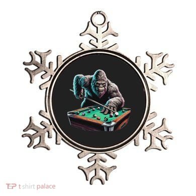 Funny Bigfoot Sasquatch Billiards Pool Player Ornament