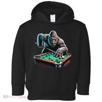 Funny Bigfoot Sasquatch Billiards Pool Player Toddler Hoodie thumb 0