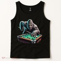 Funny Bigfoot Sasquatch Billiards Pool Player Tank Top thumb 2