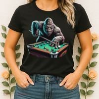 Funny Bigfoot Sasquatch Billiards Pool Player Women's T-Shirt thumb 2