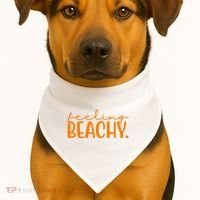 Feeling Beachy Summer Vacation USA-Made Doggie Bandana thumb 1